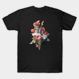 Surreal Female and Floral Collage Art T-Shirt